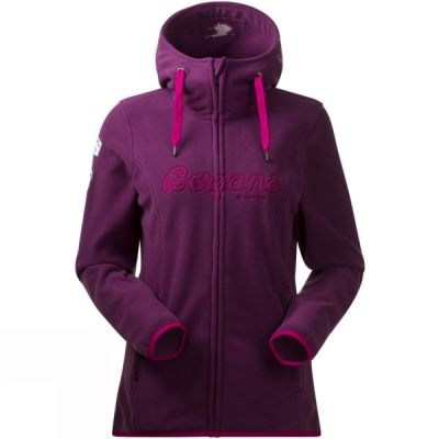 Chaqueta Lana Bergans Bryggen Mujer - Fucsia - Chile SLD305824